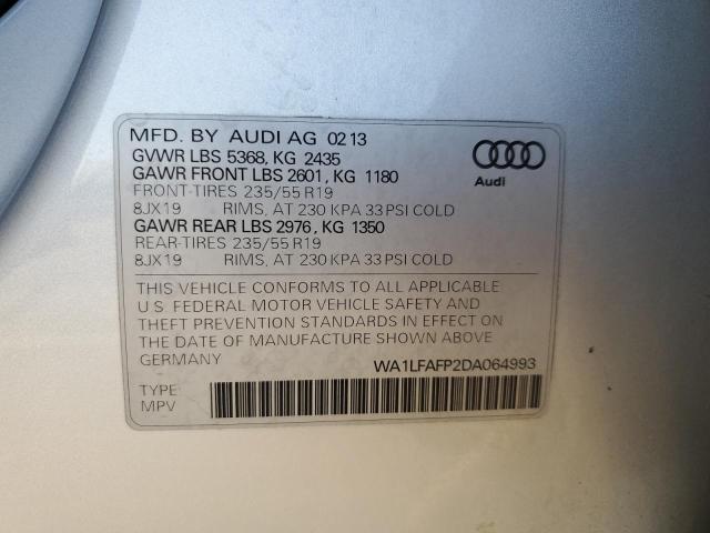 VIN WA1LFAFP2DA064993 2013 Audi Q5, Premium Plus no.12