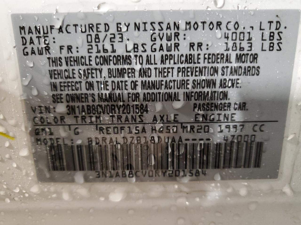 3N1AB8CV0RY201584 NISSAN SENTRA 2024