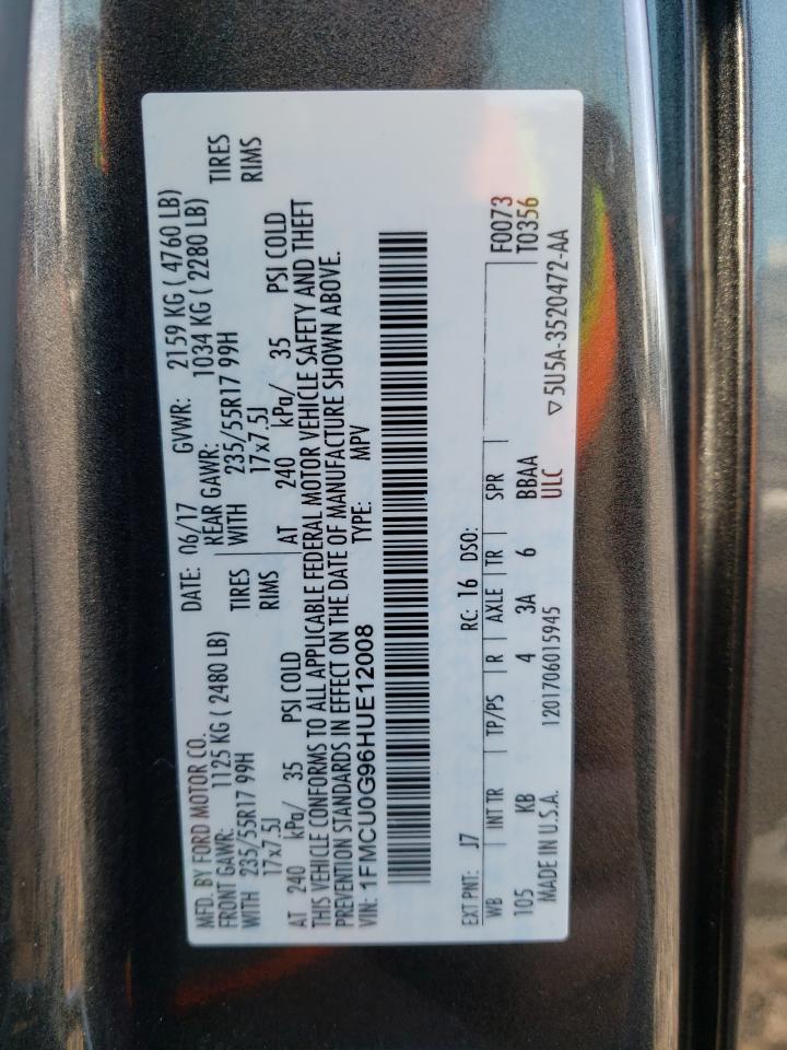 1FMCU0G96HUE12008 FORD ESCAPE 2017