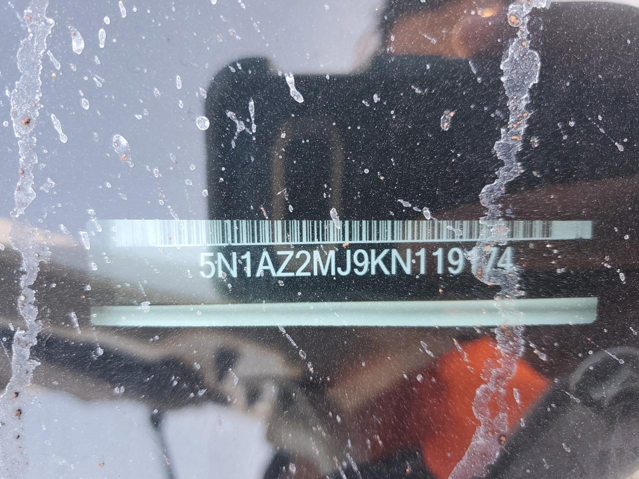 5N1AZ2MJ9KN119174 NISSAN MURANO 2019
