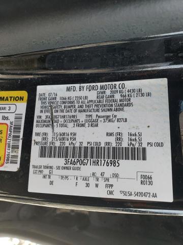 2017 FORD FUSION S - 3FA6P0G71HR176985