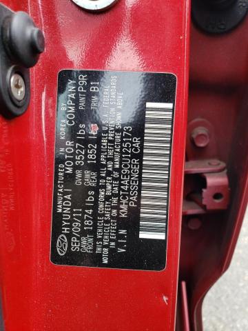 2012 Hyundai Accent Gls VIN: KMHCT4AE9CU125173 Lot: 48286784