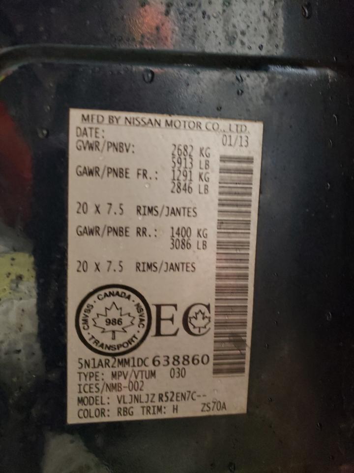 5N1AR2MM1DC638860 2013 Nissan Pathfinder S