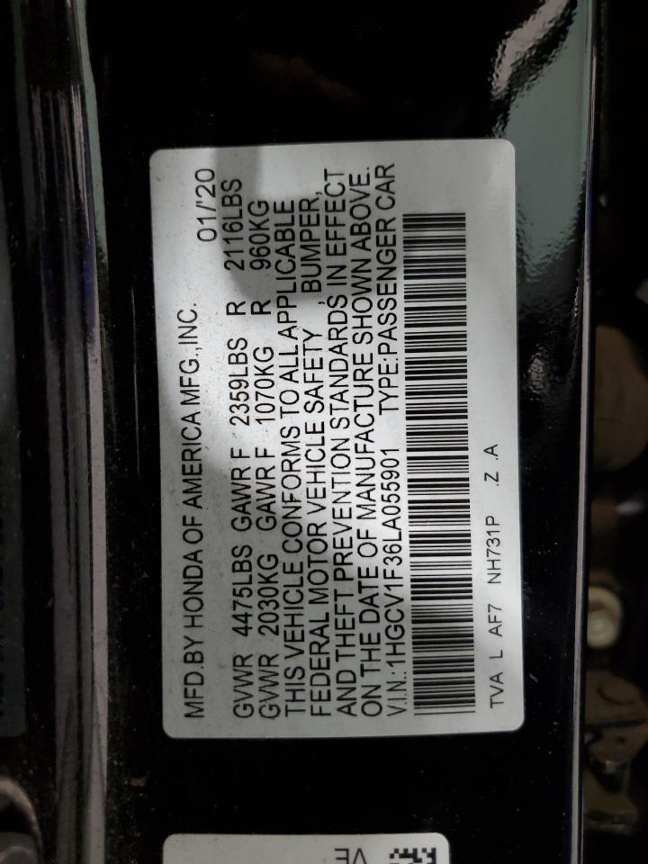 1HGCV1F36LA055901 HONDA ACCORD 2020