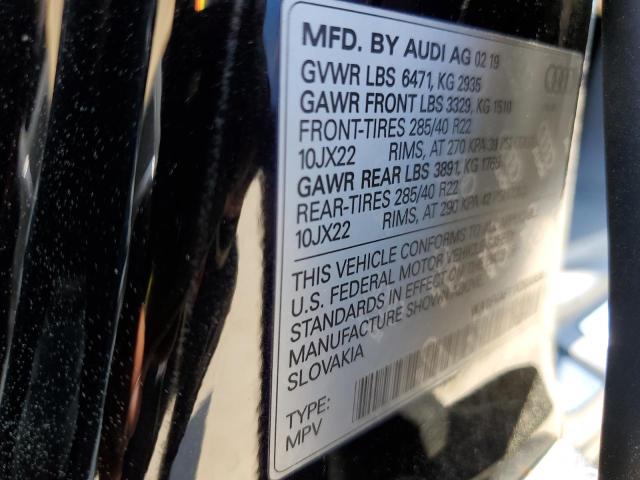 2019 AUDI Q8 PRESTIG WA1FVAF11KD030938