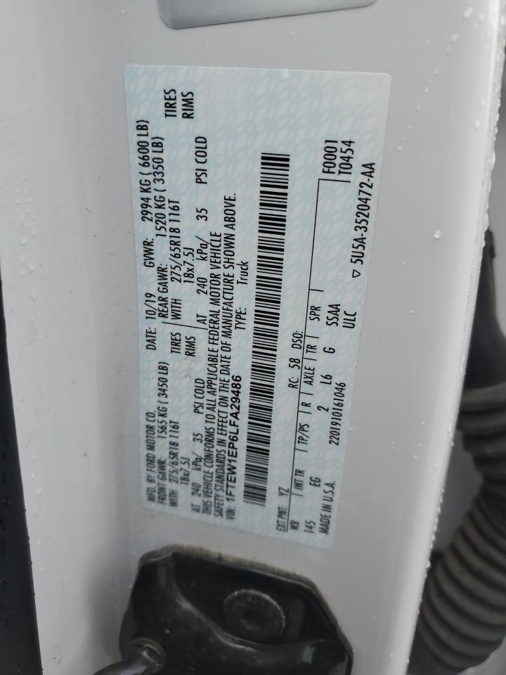 1FTEW1EP6LFA29486 FORD F-150 2020