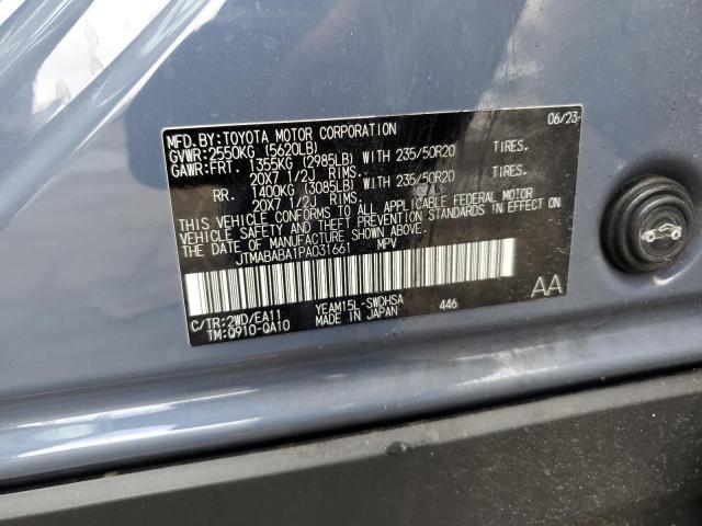 2023 SUBARU SOLTERRA P JTMABABA1PA031661