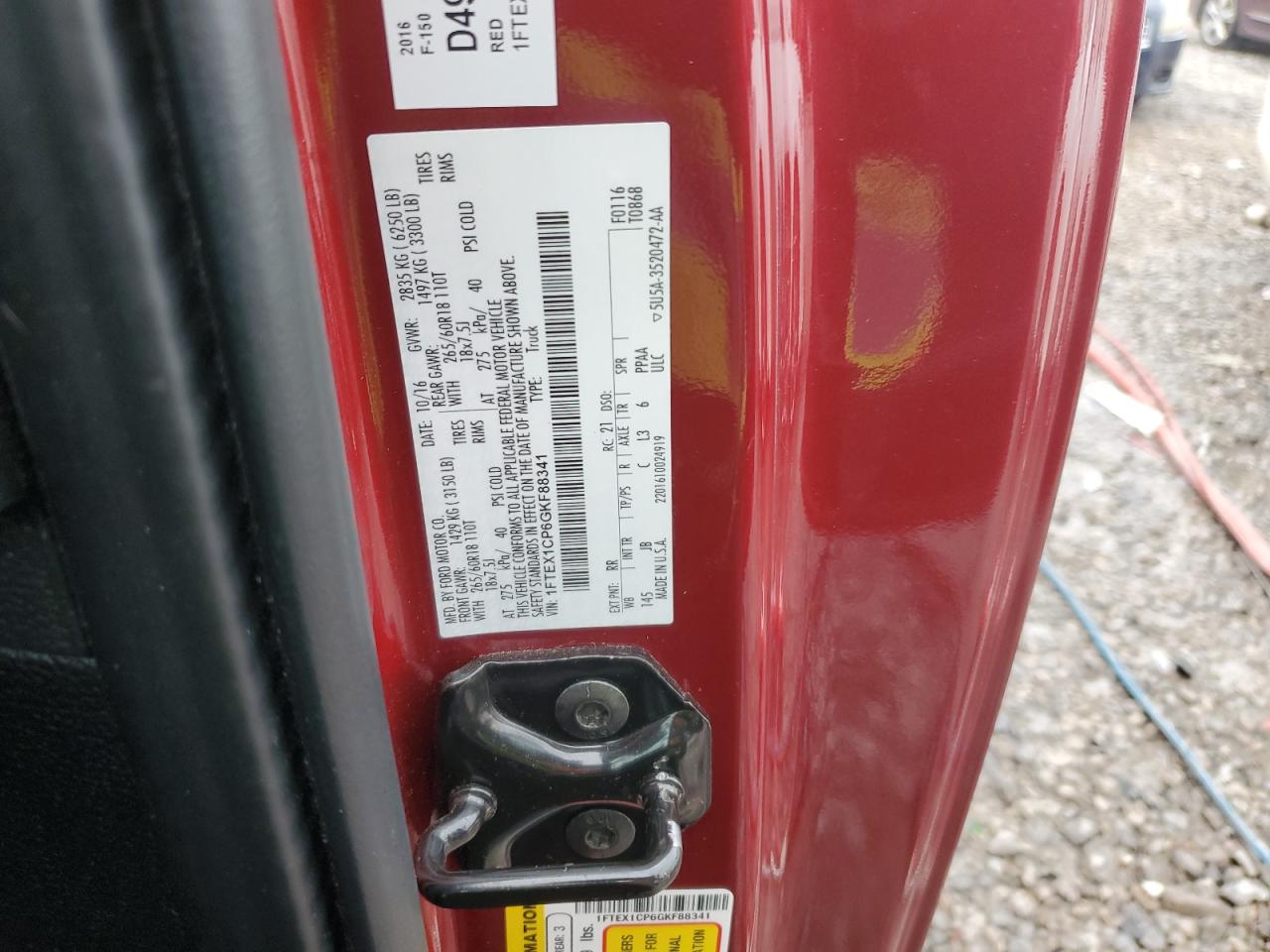 1FTEX1CP6GKF88341 FORD F-150 2016