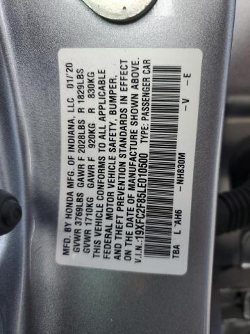 2020 Honda Civic Sport VIN: 19XFC2F85LE010500 Lot: 47941194