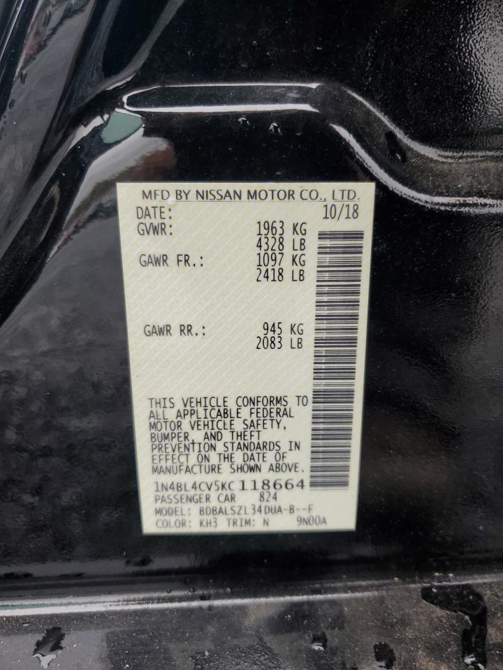 1N4BL4CV5KC118664 NISSAN ALTIMA 2019