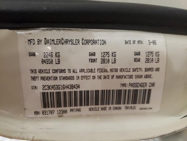 2006 Chrysler 300 Touring VIN: 2C3KA53G16H438434 Lot: 48888514