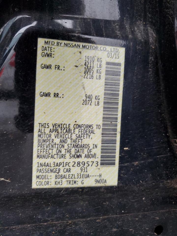 1N4AL3AP1FC289573 2015 Nissan Altima 2.5