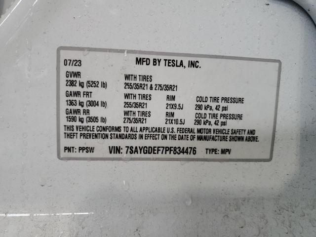 2023 TESLA MODEL Y - 7SAYGDEF7PF834476