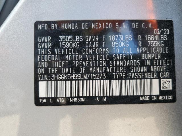 2020 HONDA FIT EXL - 3HGGK5H99LM715273