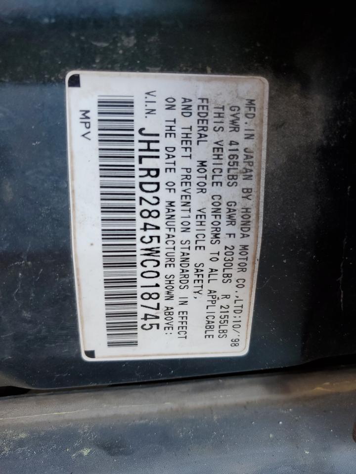 JHLRD2845WC018745 1998 Honda Cr-V Lx