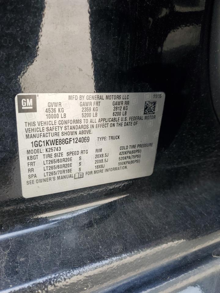 1GC1KWE88GF124069 CHEVROLET SILVERADO 2016