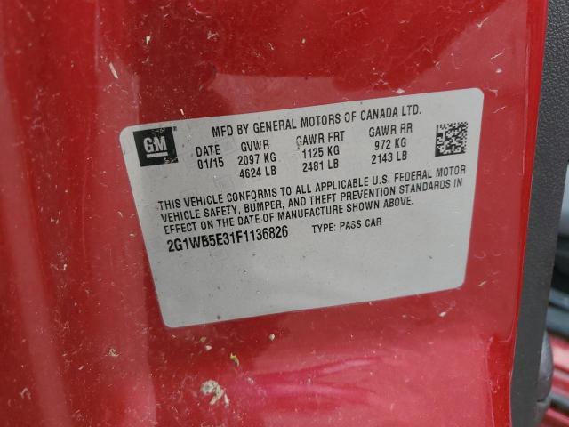 2015 CHEVROLET IMPALA LIM 2G1WB5E31F1136826