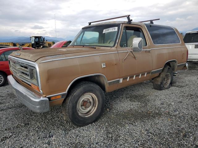 1987 Dodge Ramcharger Aw-100 VIN: 3B4GW12W6HM709820 Lot: 45881724