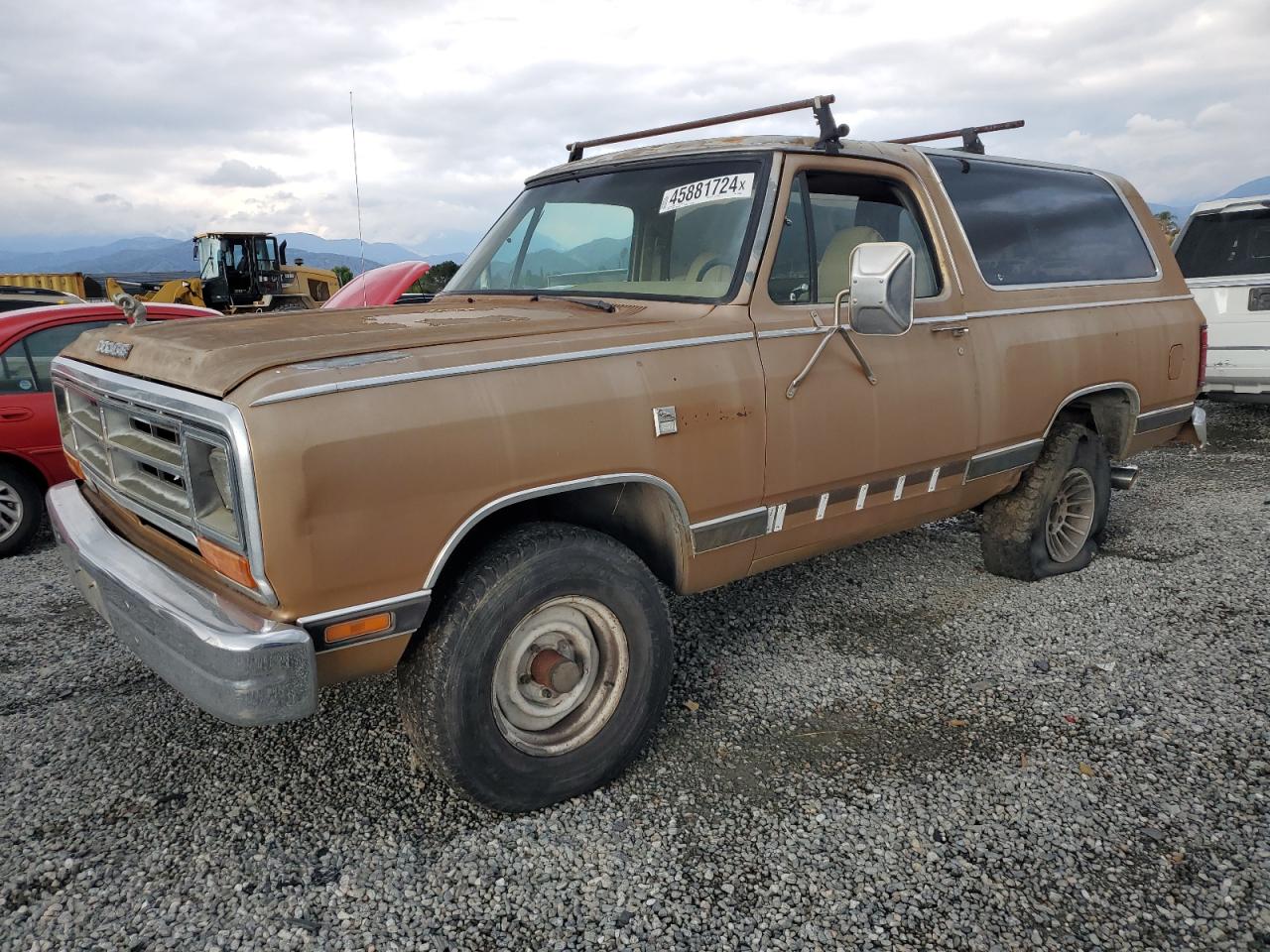 3B4GW12W6HM709820 1987 Dodge Ramcharger Aw-100