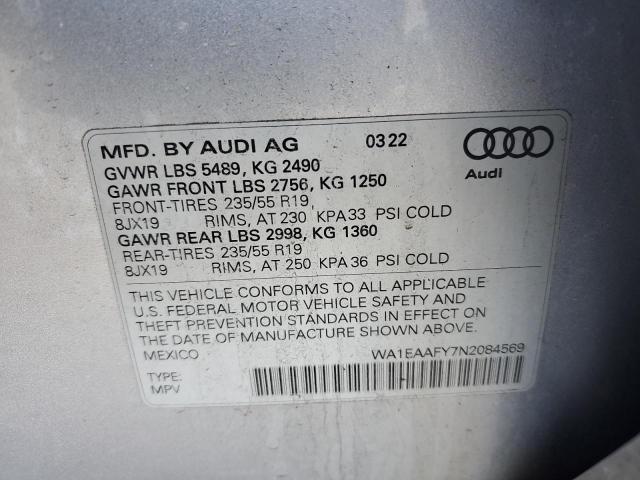 2022 AUDI Q5 PREMIUM - WA1EAAFY7N2084569
