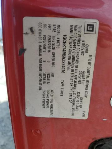 1997 Chevrolet Gmt-400 K1500 VIN: 1GCEK14M6VZ224976 Lot: 47566184