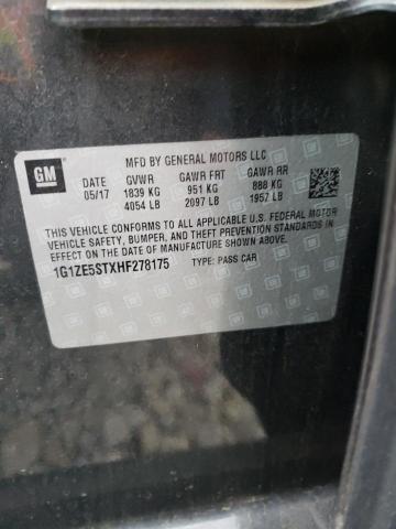 2017 Chevrolet Malibu Lt VIN: 1G1ZE5STXHF278175 Lot: 48282074