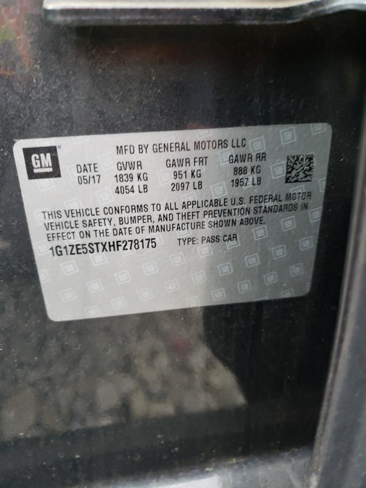1G1ZE5STXHF278175 2017 Chevrolet Malibu Lt