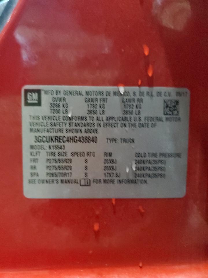 3GCUKREC4HG438840 CHEVROLET ALL Models 2017