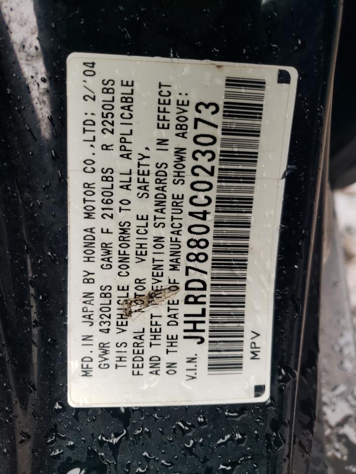 JHLRD78804C023073 2004 Honda Cr-V Ex