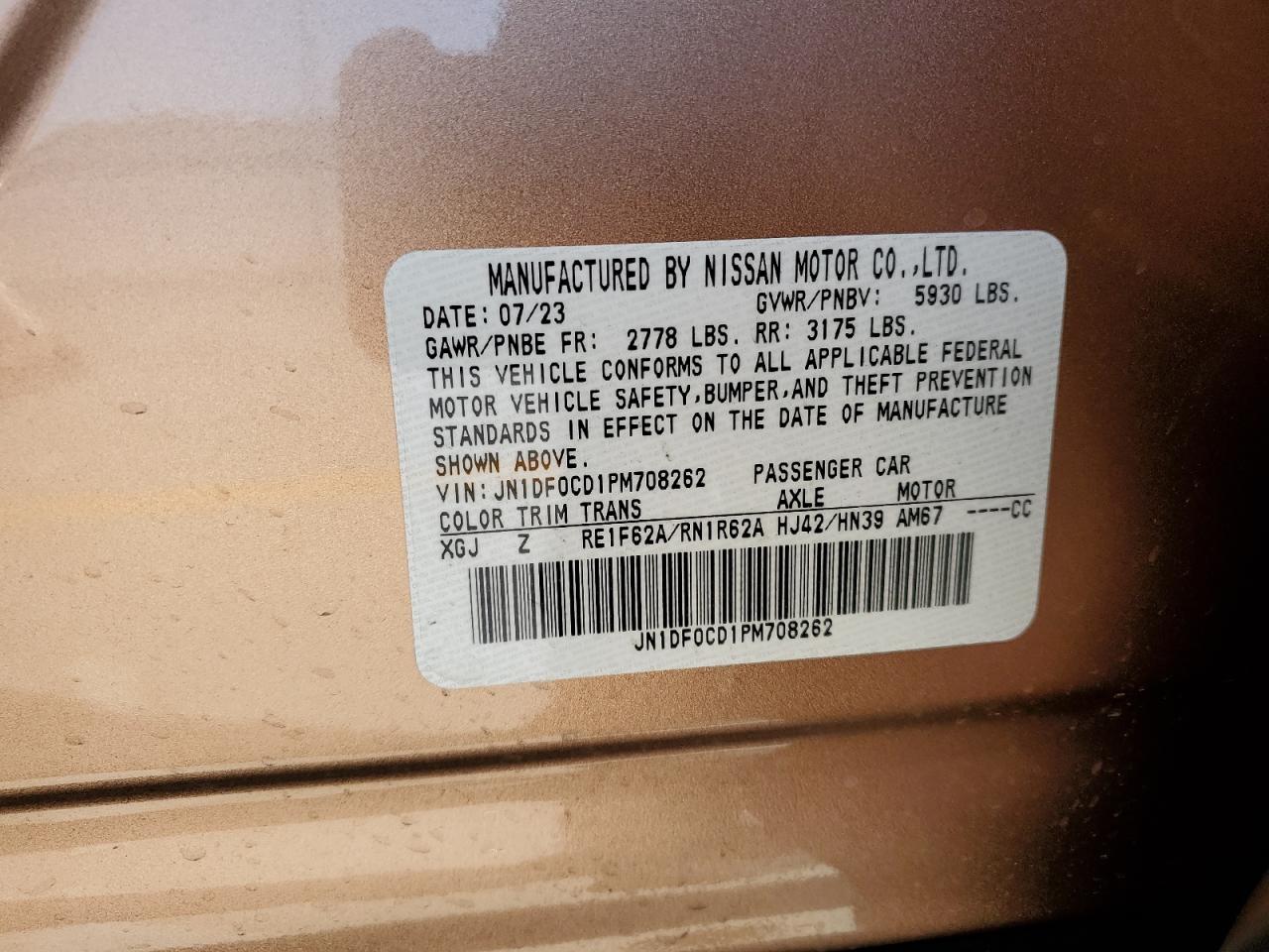 JN1DF0CD1PM708262 NISSAN ARIYA PLAT 2023