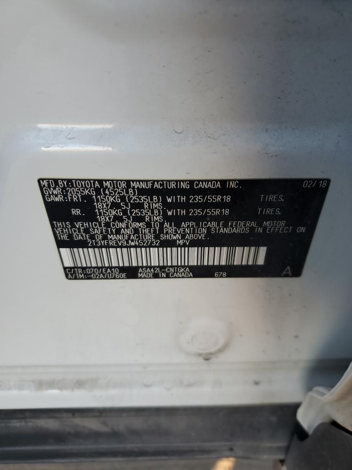 2T3YFREV9JW452732 TOYOTA RAV4 2018