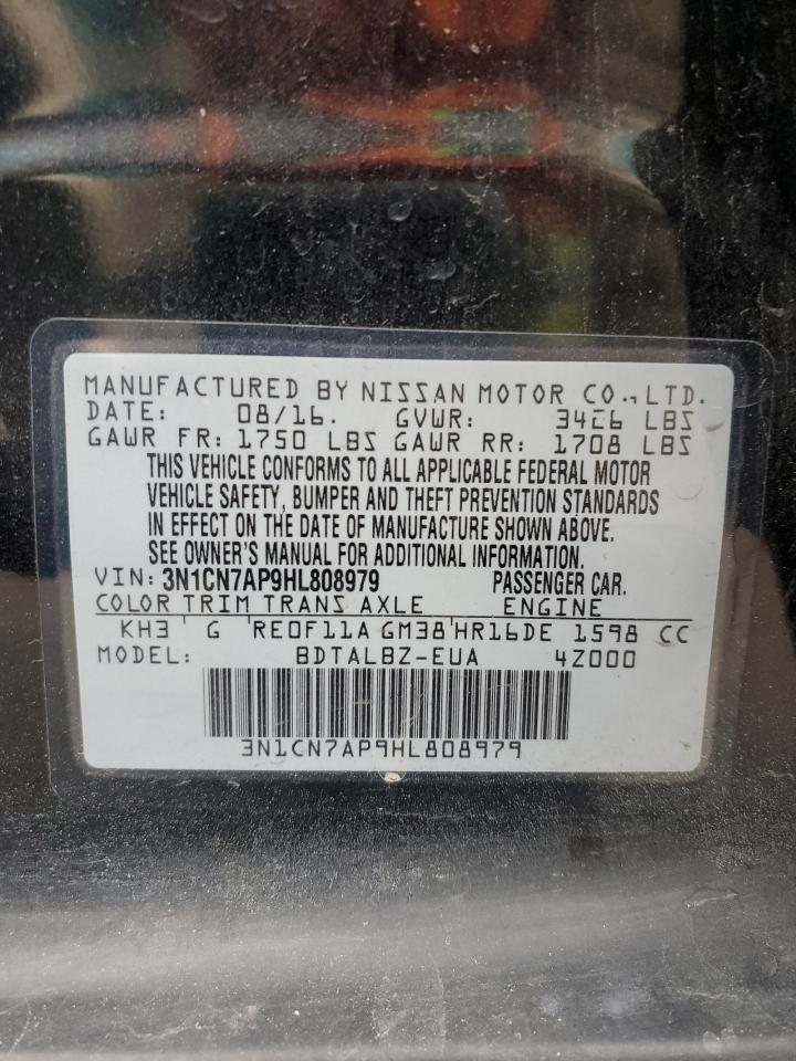 3N1CN7AP9HL808979 2017 Nissan Versa S