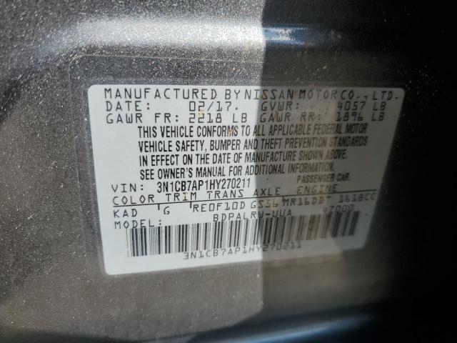 3N1CB7AP1HY270211 NISSAN SENTRA 2017
