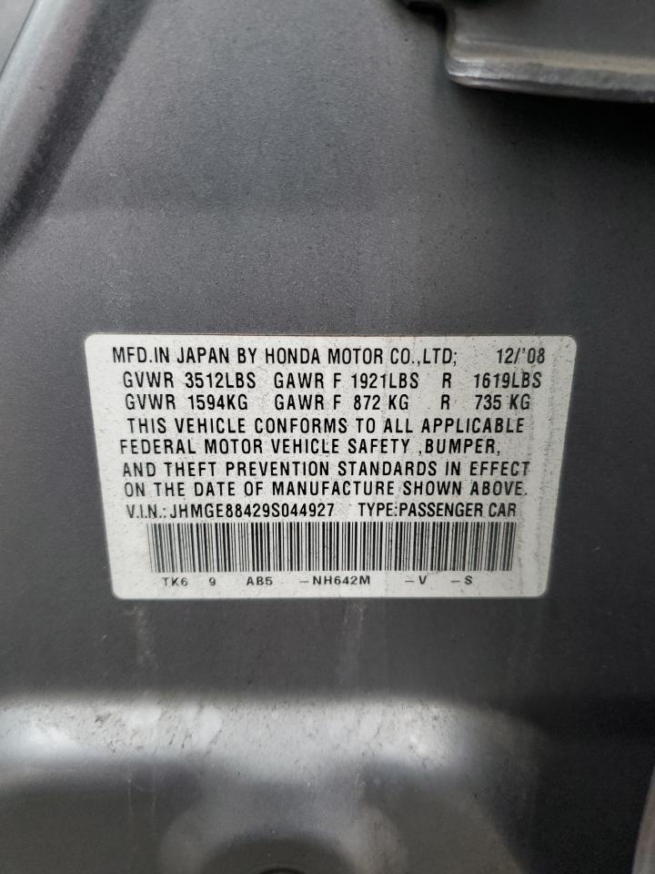 JHMGE88429S044927 2009 Honda Fit Sport