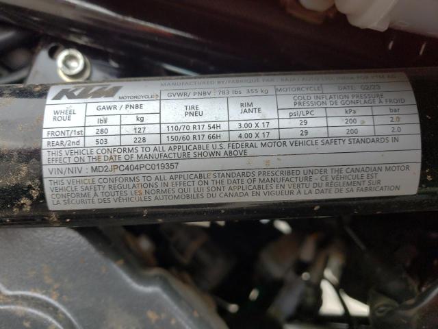 2023 KTM 200 DUKE MD2JPC404PC019357