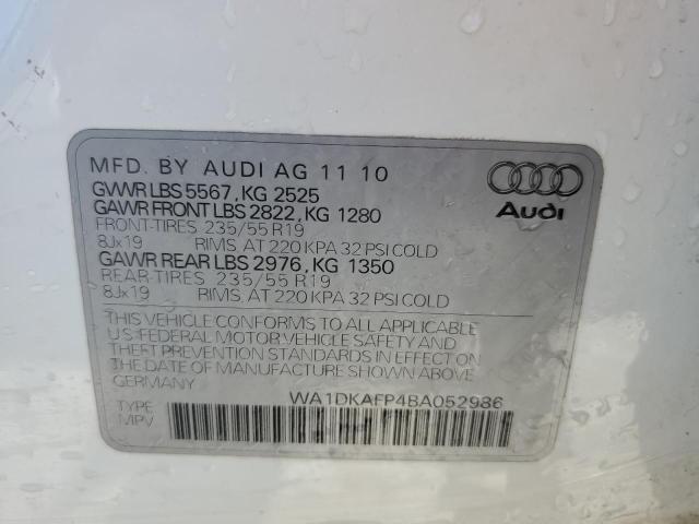 2011 Audi Q5 Premium Plus VIN: WA1DKAFP4BA052986 Lot: 46321554
