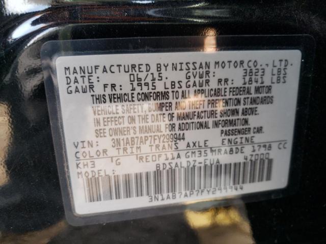 2015 Nissan Sentra S VIN: 3N1AB7AP7FY299944 Lot: 48637694