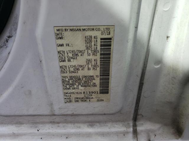 1N6AF0LY6JN813901 2018 Nissan Nv 2500 S