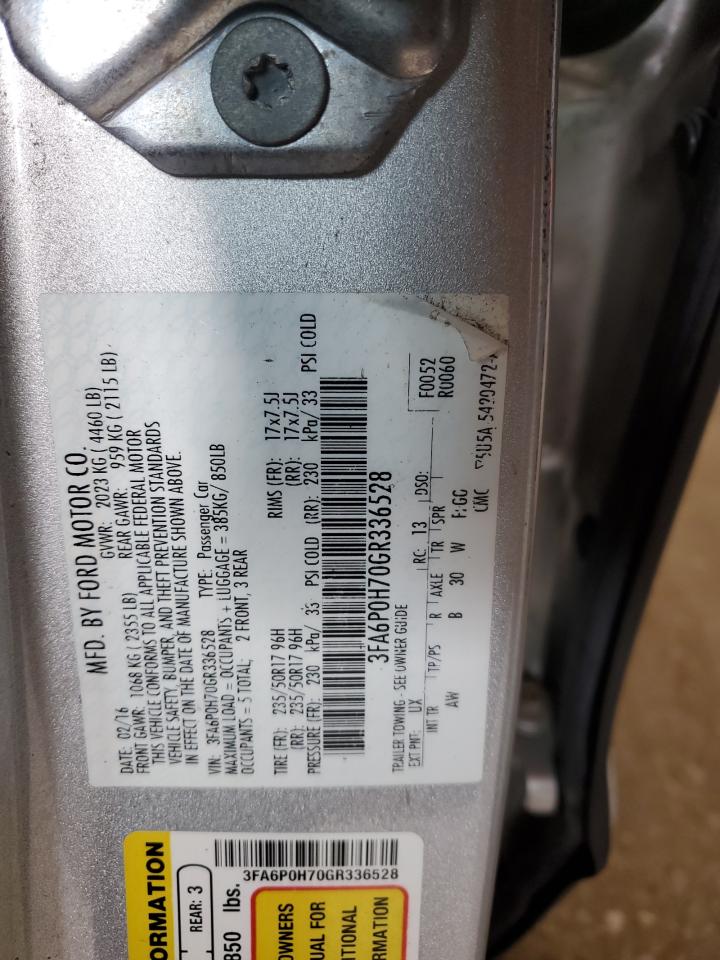 3FA6P0H70GR336528 FORD FUSION 2016