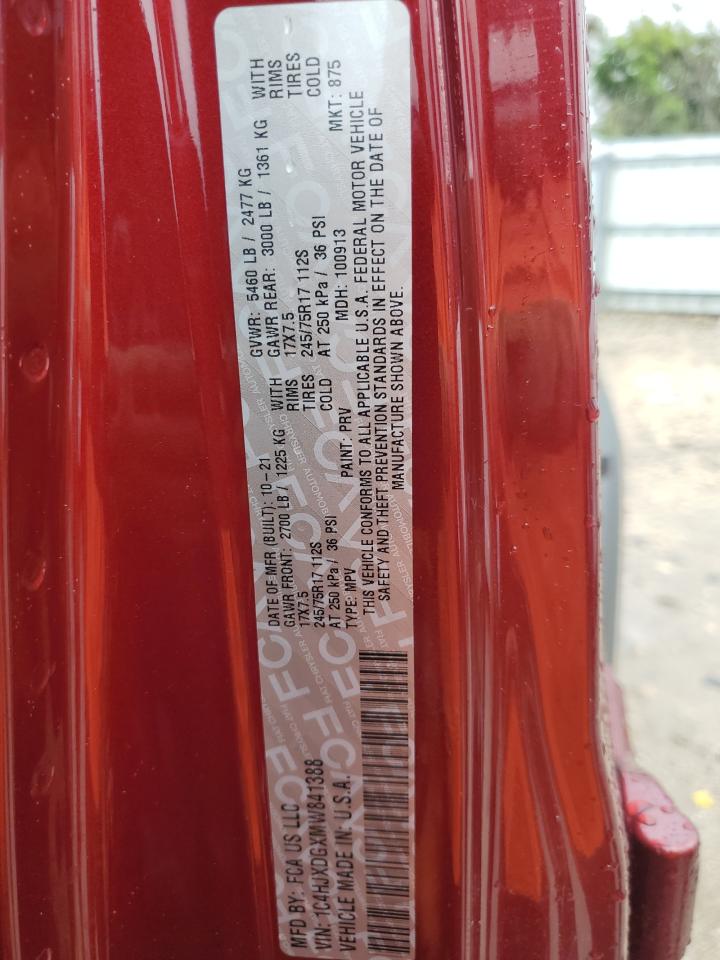 1C4HJXDGXMW841388 JEEP WRANGLER 2021