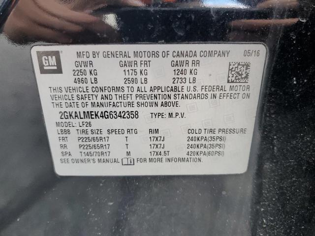 2016 GMC TERRAIN SL - 2GKALMEK4G6342358