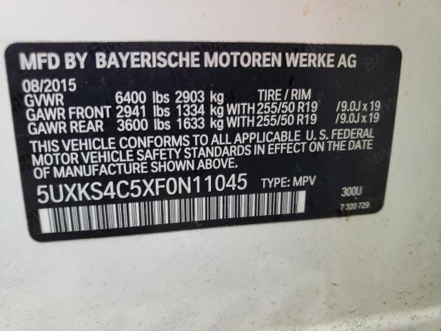 2015 BMW X5 xDrive35D VIN: 5UXKS4C5XF0N11045 Lot: 48349314