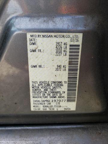 2016 NISSAN ALTIMA 2.5 - 1N4AL3AP9GC197077