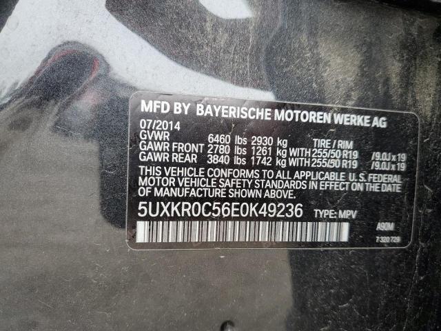 VIN 5UXKR0C56E0K49236 2014 BMW X5, Xdrive35I no.13