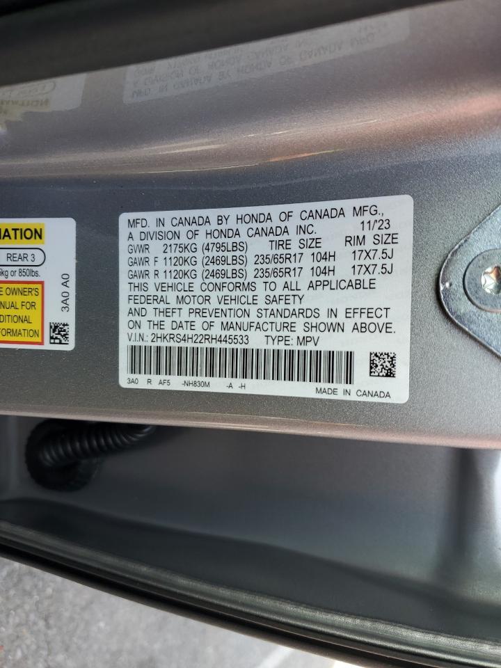 2HKRS4H22RH445533 HONDA CRV 2024