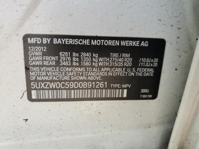 VIN 5UXZW0C59D0B91261 2013 BMW X5, Xdrive35D no.12