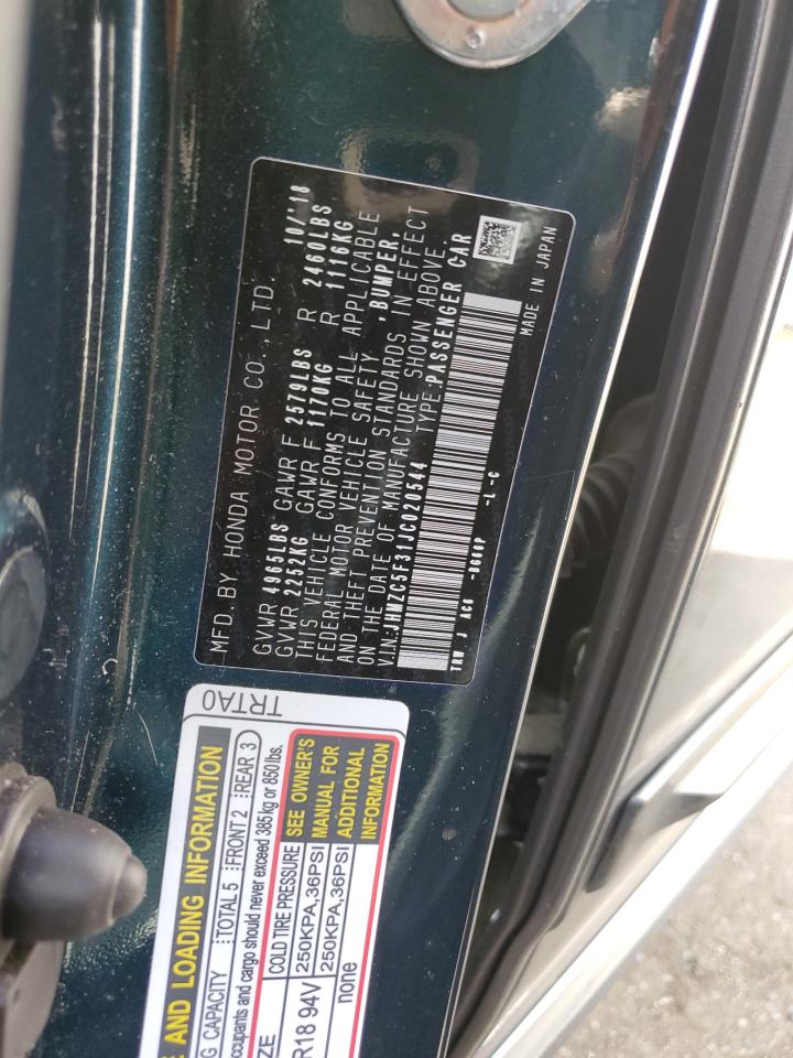 JHMZC5F31JC020544 HONDA CLARITY 2018