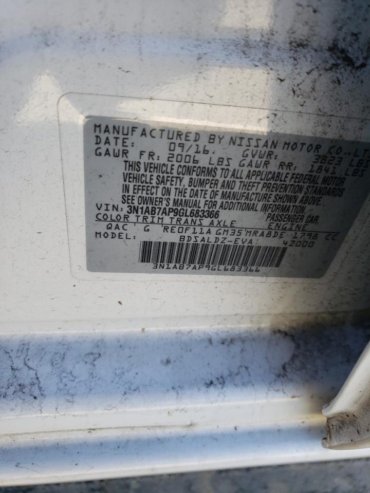 3N1AB7AP9GL683366 NISSAN SENTRA 2016