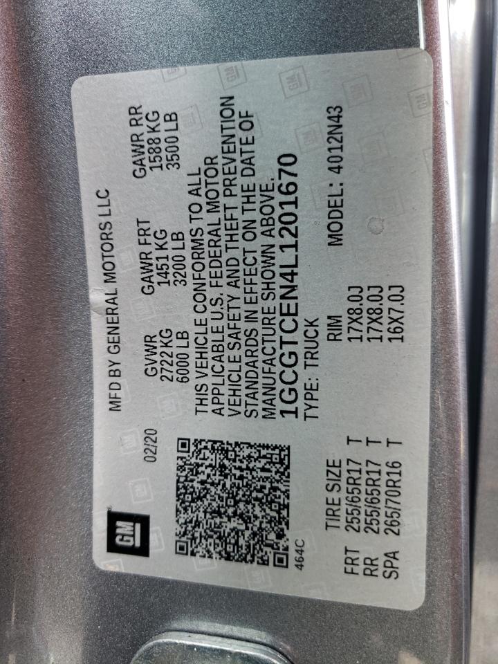 1GCGTCEN4L1201670 CHEVROLET COLORADO 2020
