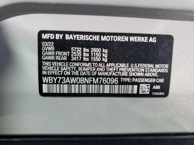 2022 BMW I4 EDRIVE4 WBY73AW08NFM76096